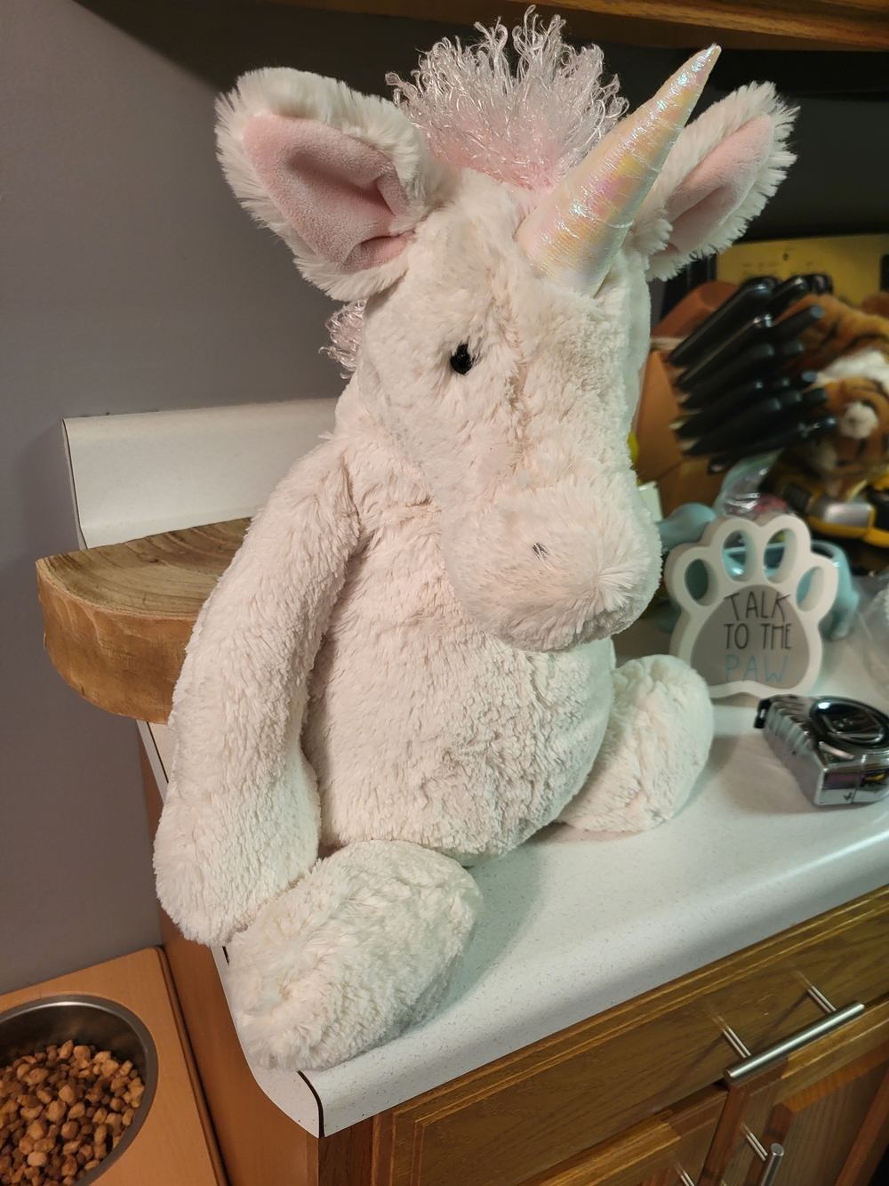 Jellycat London Bashful Unicorn 24" White & Pink Stuffed Plush